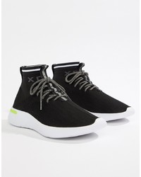 Pull&Bear Knitted Sock Trainers In Black