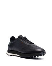 Santoni Leather Low Top Sneakers