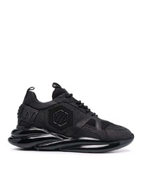 Philipp Plein Logo Embossed Panelled Leather Sneakers