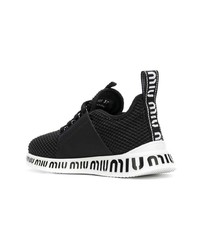 Miu Miu Logo Lace Up Sneakers