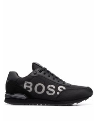 BOSS Logo Print Lace Up Sneakers