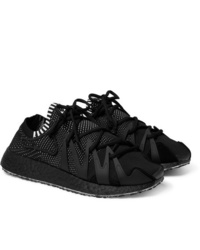 Y-3 Raito Racer Rubber And Suede Trimmed Primeknit Sneakers
