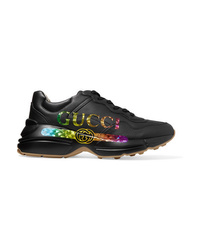 Gucci Rhyton Metallic Leather Sneakers