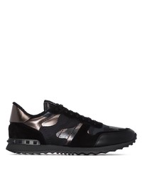 Valentino Garavani Rockrunner Metallic Camouflage Print Sneakers