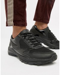 ASOS DESIGN Trainers In Black With Chunky Sole