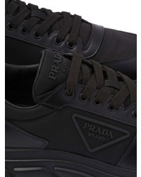 Prada Triangle Logo Low Top Sneakers