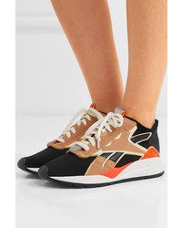 Reebok X Victoria Beckham Victoria Beckham Bolton Suede And Med Stretch Knit Sneakers