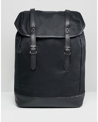 ASOS DESIGN Backpack In Black With Faux S And Base