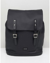 Spiral Backpack In Perforated Black