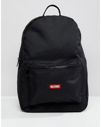 Globe Backpack With Logo Pocket Detail In Black