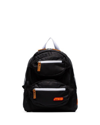 Heron Preston Black And White Double Front Zip Backpack