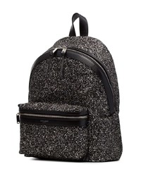 Saint Laurent Black City Glitter Backpack