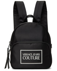VERSACE JEANS COUTURE Black Gummy Logo Backpack