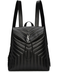 Saint Laurent Black Medium Monogram Loulou Backpack