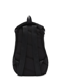Pleats Please Issey Miyake Black Single Zip Bias Pleats Backpack