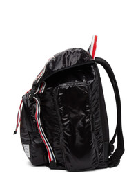 Thom Browne Black Tricolor Webbing Backpack