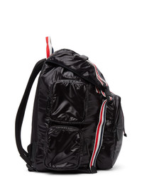 Thom Browne Black Tricolor Webbing Backpack