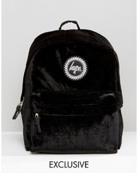 Hype Black Velvet Backpack