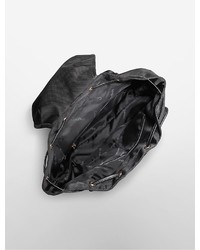 Calvin Klein Leather Trim Nylon Backpack