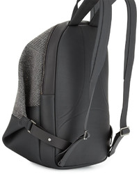 Brunello Cucinelli Diagonal Monili Medium Backpack Black Onyx