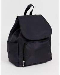 ASOS DESIGN Fabric Backpack With Front Pocket