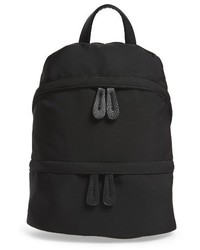 Street Level Faux Leather Trim Zip Backpack Green