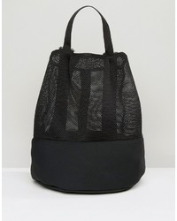 Asos Lifestyle Mesh And Scuba Backpack