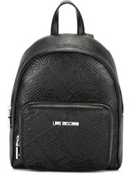 Love Moschino Logo Embossed Backpack