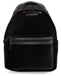 Stella McCartney Medium Falabella Velvet Backpack Black