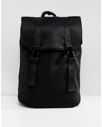 ASOS DESIGN Mini Backpack In Black Scuba With Internal Laptop Pouch