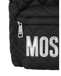 Moschino Large Logo Quilted Nylon Backpack