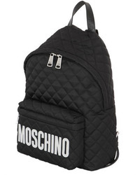 Moschino Large Logo Quilted Nylon Backpack