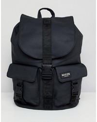 Nicce London Nicce Backpack In Black With Front Pockets