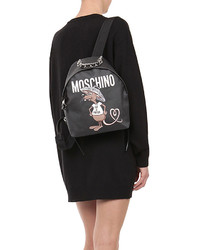 Moschino Rat A Porter Logo Backpack Black