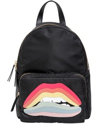 RED Valentino Rainbow Lips Patch Backpack