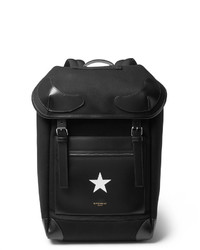 Givenchy Rider Leather Trimmed Twill Backpack