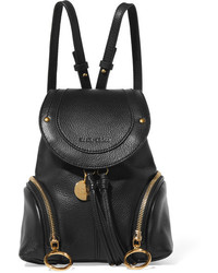 See by Chloe See By Chlo Olga Small Textured Leather Backpack Black