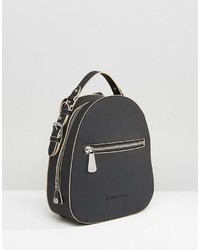 Armani Jeans Simple Backpack With Embossed Logo In Black