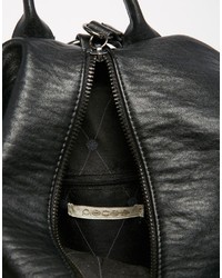 Pieces Slouchy Zip Detail Backpack