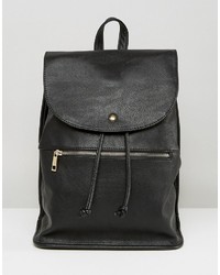 Asos Soft Backpack With Zip Detail