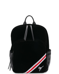 Giuseppe Zanotti Tri Stripe Velvet Backpack