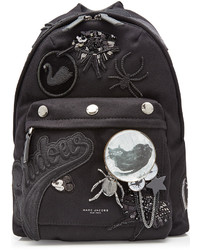 Marc Jacobs Wool Backpack With Patches And Embellisht