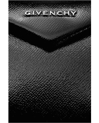 Givenchy Antigona Small Glossed Textured Leather Shoulder Bag Black