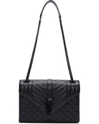 Saint Laurent Black Medium Envelope Chain Bag