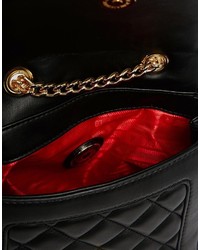 Love Moschino Black Quilted Bag With Chain Strap