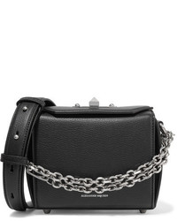 Alexander McQueen Box Bag 16 Textured Leather Shoulder Bag Black