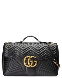 Gucci Gg Marmont Maxi Matelasse Top Handle Shoulder Bag