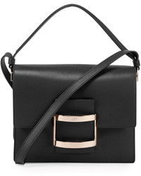 Roger Vivier Icon Carre Mini Flap Bag Black