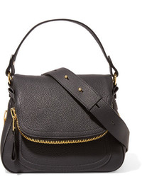 Tom Ford Jennifer Medium Textured Leather Shoulder Bag Black