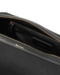 Paul Smith Leather Trimmed Cotton Twill Wash Bag